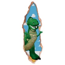 Vinilos dinosaurio rex toy story puertas 3d